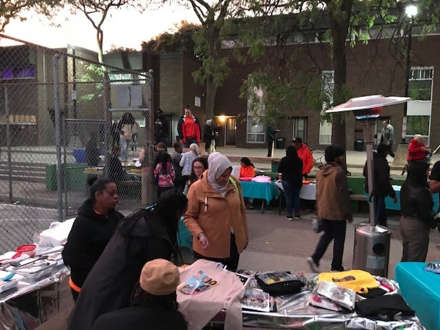 photo of market at basketball court