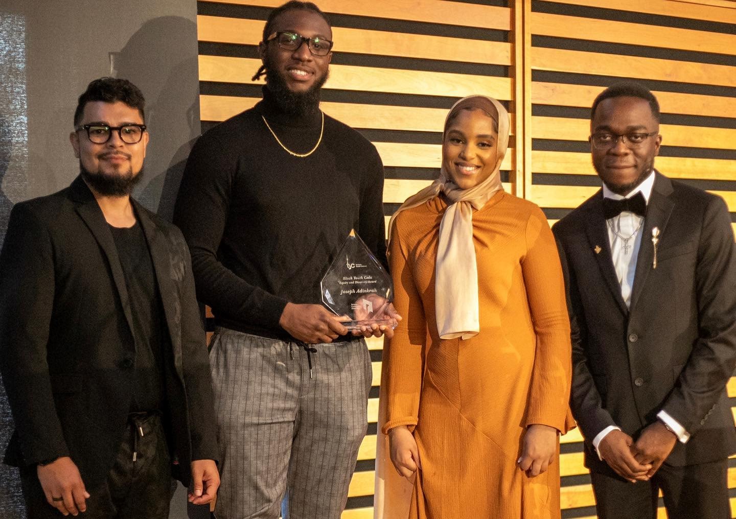 Joseph Adkinkrah and members of the Toronto Youth Cabinet.