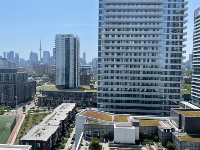 The City of Toronto skyline as seen from 21 Tubman Street.