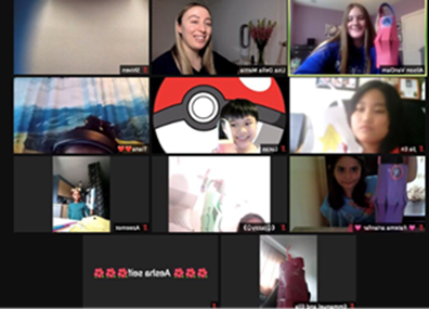 Screenshot of a video conference, virtual session of Rookie League.